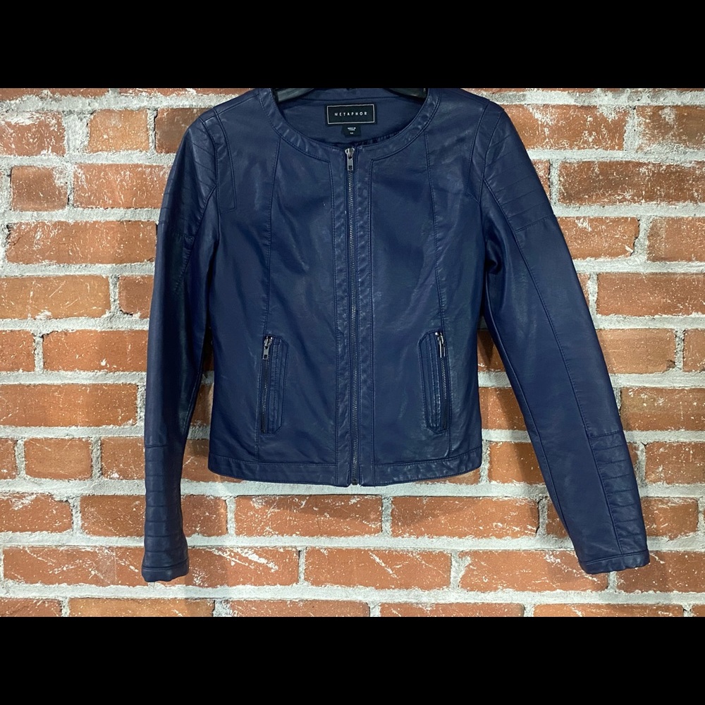 Light blue polyurethane jacket size small